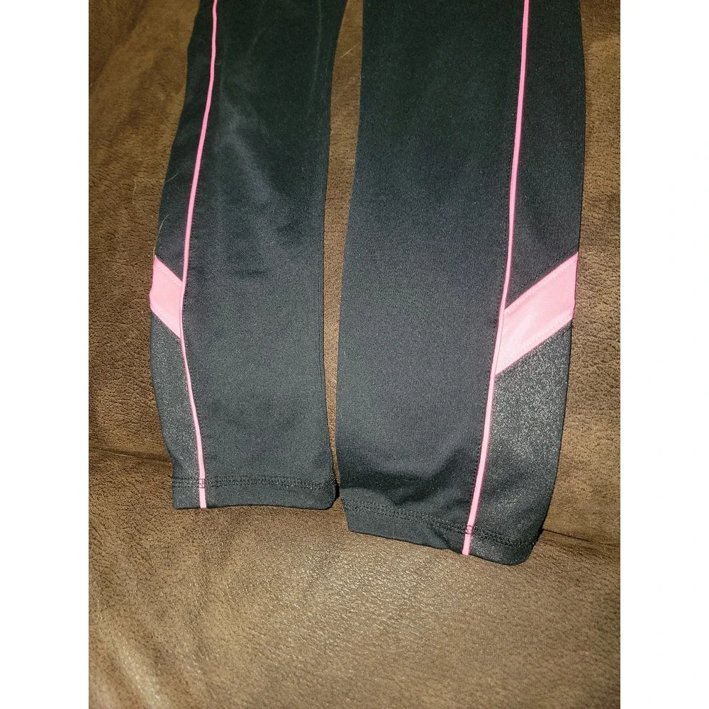 Justice track suit‎ black and pink zip up jacket and pants size 10